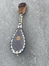 Vintage FAUX Tortoise Shell Miniature MANDOLIN Mother Of Pearl Details 5” picture