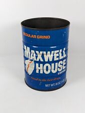 Vintage Maxwell House 1 pound Coffee Tin Can - Empty - No Lid  1lb size picture