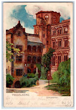 Heidelberg Baden-Württemberg Germany Postcard Castle Courtyard 1905 Antique picture