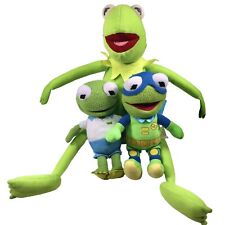 Kermit Lovers Frog Trio 16” Kermit-9” Froginizer  Kermit-9” Disney Kermit picture