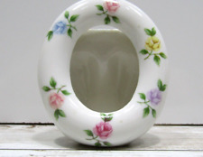 Vintage mini Porcelain Picture Frame with cute hand painted Flowers picture