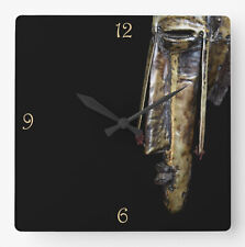 Marka Mask ~ SQUARE WALL CLOCK / Compelling African Art Design picture