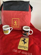 Ultimate Ferrari Club Picnic Set Up- Cooler Blanket Collectible Cups Vintage picture