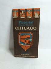 Vintage 1927 Chicago Motor Coach Company Pictorial Map Of Chicago Rare picture