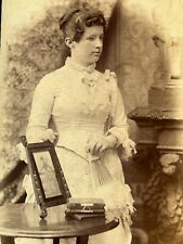 Geneseo Illinois Cabinet Photo Ruby Trickle Taylor Pretty Young Woman 1886 picture