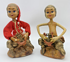 Vintage Tilso 1960s Mid Century Elves Pixies Playing Instruments Musicians Set 2 picture