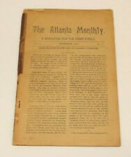 RARE VTG 1890 Vol1 No2 The Atlanta Monthly Magazine picture