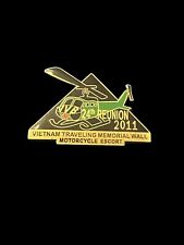 2011 24th Reunion Vietnam Traveling Memorial Wall Motorcycle Escort Pin picture
