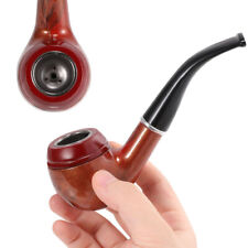 Durable Wooden Smoking Pipe Tobacco Cigarettes Cigar Pipes Enchase Wood Gift picture
