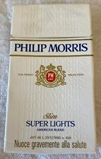 Vintage Philip Morris Super Lights Cigarette Cigarettes Cigarette Paper Box picture