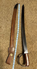 Reproduction 1941 Dutch  Klewang  Sword  Leather Scabbard Wood Handle 30” picture