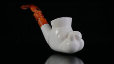Popeye Figure Smoking  Pipe Handmade Block Meerschaum-NEW Custom Fitted CASE#140 picture