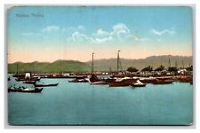 View of Boats in Harbor Penang Malaysia UNP DB Postcard W22 picture
