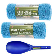 3PC Miner’s Moss 12” x 36” Sluice Box Matting Prospector Sand Scoop Blue picture