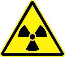 4.5in x 4in Radioactive Warning Sticker picture