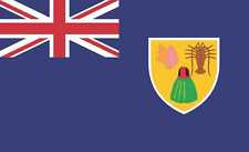 5in x 3in Turks and Caicos Islands Flag Sticker Car Truck Vehicle Bumper Decal picture