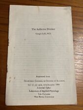 1949 The Addictive Drinker Studies on Alcohol Giorgio Lolli Alcoholic Pamphlet picture