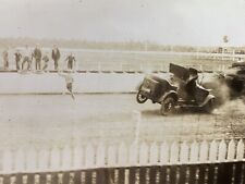 Group of 16 Vintage Photographs of Car Racing, Auto Pushball, BIG CRASH picture