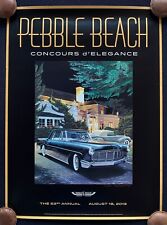 SIGNED 2013 Pebble Beach Concours Poster 1956 Ford Lincoln Continental Eberts picture