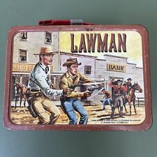 Vintage Lawman Cowboys Lunchbox 1961 No Thermos  Metal picture
