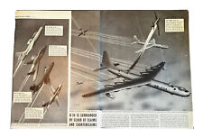 Vintage 1945 WAR Plane 2 Page Spread Print Ad. B-36 Life Magazine planes picture
