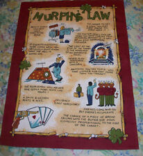 Kitchen Cotton Tea Towel Vintage Murphy's Law Illustrated NEW 19
