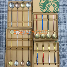 Starbucks Coffee Mug Spoons Stainless Steel Bar Cup Spoons Forks Set Limited CN. picture