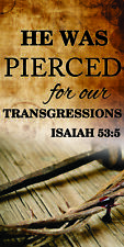 Church Banner - He was pierced  picture