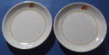 2 x IBERIA Airways Business Class Tea Coffee Porcelain Saucers SANTA CLARA SPAIN picture