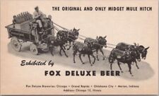 Vintage FOX DELUXE BREWING CO. Advertising Postcard 