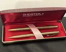 Vintage Sheaffer 12K Gold Filled Imperial Grapes Pen & Pencil Set w/ Case 12ct G picture