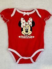 Adorable Infant Girls Red Disney Minie Mouse One Piece Size 0-3 Month picture