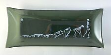 Vintage Human Evolution Bent Glass Plate 7 Skeletons Lizard to Human picture