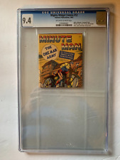 Minute Man - Mighty Midget - 1943 Miniature #12 - Fawcett - CGC 9.4 picture