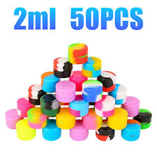 2ml Silicone Container Jar Non-Stick Mixed colors Round Wholesale lot 50PCS picture