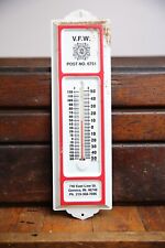 Vintage Metal Advertising Thermometer Military sign VFW War Veteran antique picture