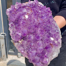13.02LB Natural Amethyst geode quartz cluster crystal specimen Healing.  picture