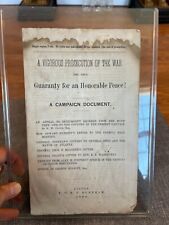 Civil War Pro Lincoln 1864 Pamphlet Document A Vigorous Prosecution of the War picture