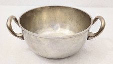 Vintage Beautiful Handmade Silver ColoredPolished Brass Cauldron/Dripping Pan picture
