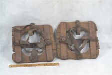 antique early work horse bog mud snow shoes swamp wood iron 19th c original pr picture