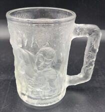 Vintage 1995 McDonald's Batman Forever Robin Clear Glass Mug Cup - 10oz, 4 1/4