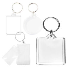 Multishaped Transparent Blank Acrylic Insert Photo Picture Frame DIY Keychain  picture