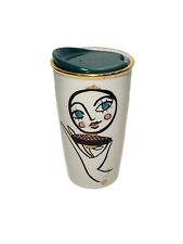2015 Starbucks Blusher Compact  12 oz. Ceramic Travel Mug Tumbler Ceramic Lid picture