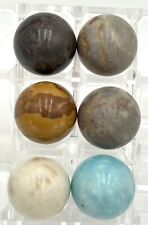 Vintage Stone Marbles 1.25” Lot Of 6 picture