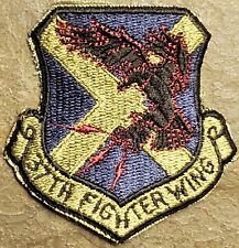 USAF AIR FORCE MILITARY PATCH 37th TACTICAL FIGHTER WING TFW subdued VINTAGE ORG picture
