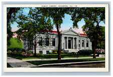 c1930's Public Library Evanston Illinois IL Unposted Antique Postcard picture