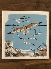 OB Enterprises Hand Painted American Eagles Tile 6-Inches picture