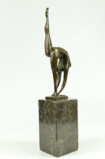Original Signed Abstract Ballerina Art Bronze Sculpture Lopez Figurine Decor picture