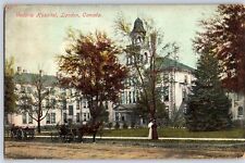 C1900 Postcard Victoria Hospital London Canada Horse & Carriage Dirt Road picture