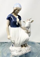 Bing & Grondahl B & G Porcelain #2180 B Denmark Girl with Goat Figurine Nice picture